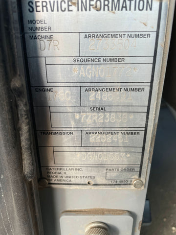 2007 Caterpillar D7R II Dozer.