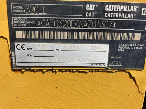 2014 Caterpillar 320EL DCA2 Excavator