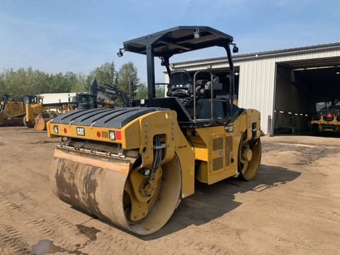 2014 Caterpillar CB54B Vibratory Double Drum Asphalt Compactor.