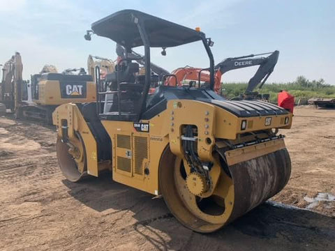 2014 Caterpillar CB54B Vibratory Double Drum Asphalt Compactor.