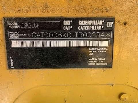 2016 Caterpillar D6K2 Dozer.