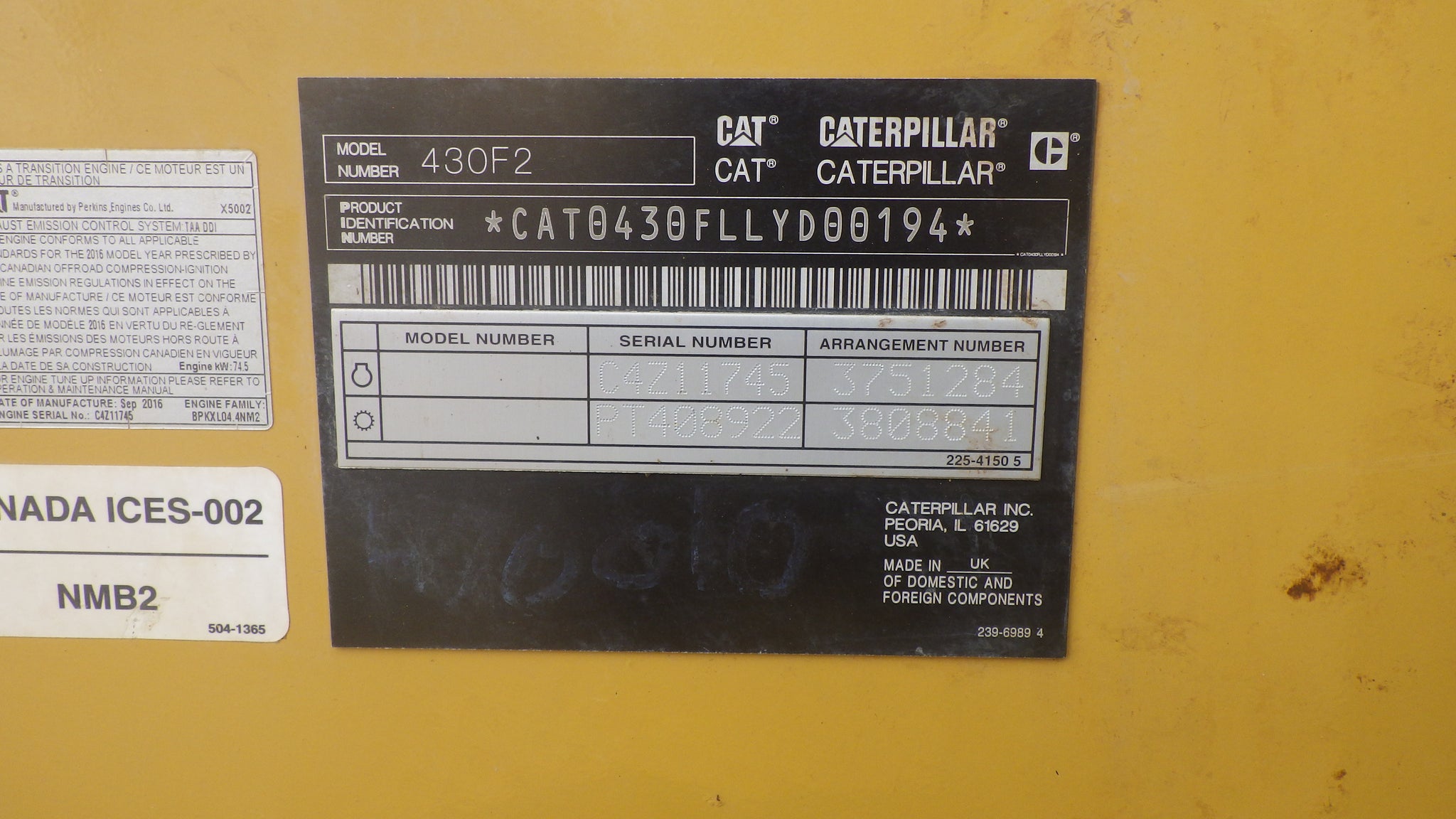 2017 Caterpillar 430F2 LRC Backhoe Loader