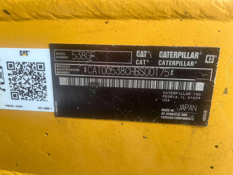 2017 Caterpillar 538 FM Excavator