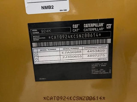 2017 Caterpillar 924K Wheel Loader.