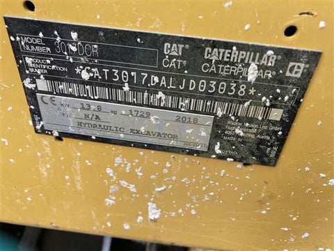2018 Caterpillar 301.7D CR Excavator