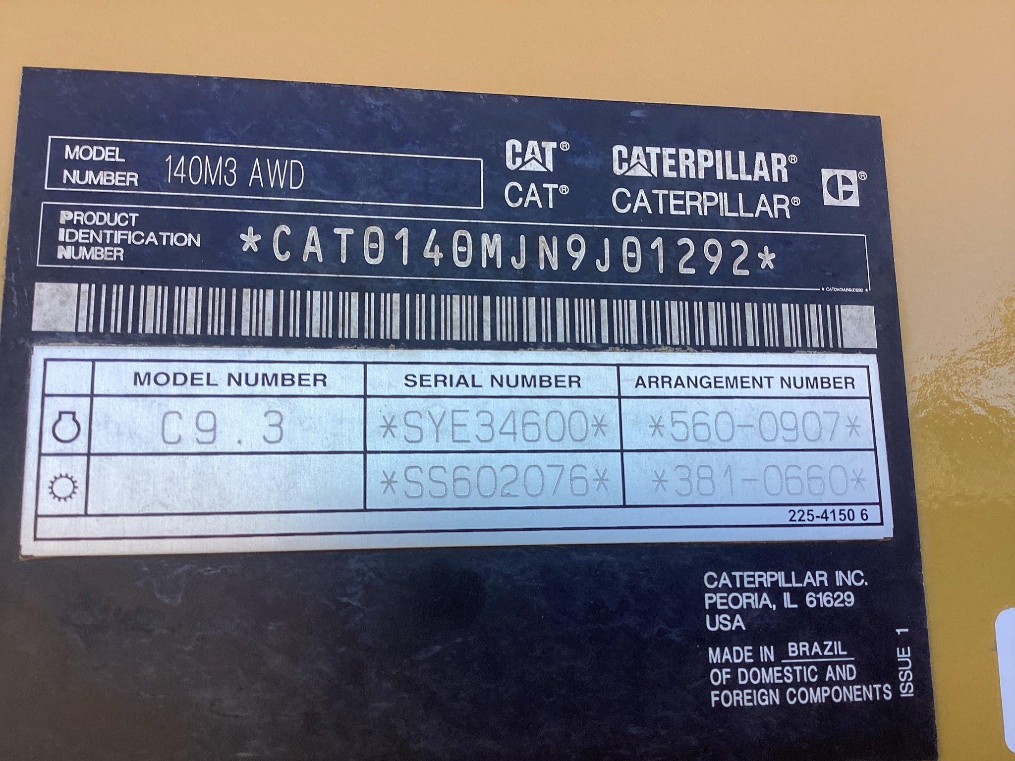 2019 Caterpillar 140M3 Motor Grader