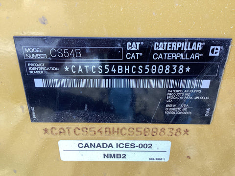 2019 Caterpillar CS54B Compactor