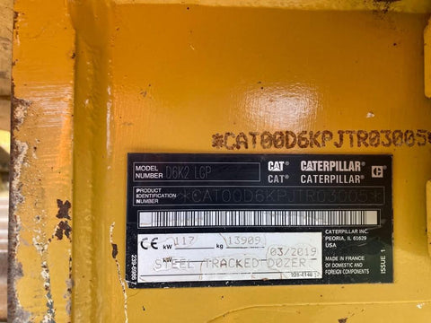 2019 Caterpillar D6K2 DCA2 Dozer