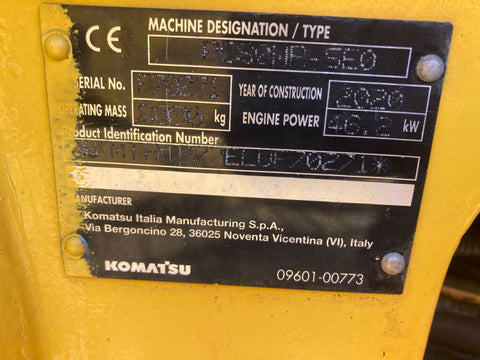 2020 Komatsu PC80 Excavator