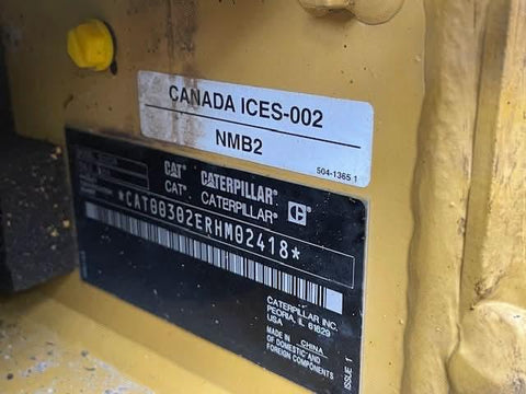2021 Caterpillar 302-05 Excavator.