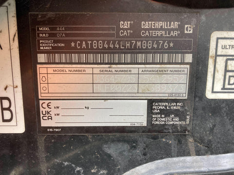 2022 Caterpillar 444-07AQ Backhoe Loader