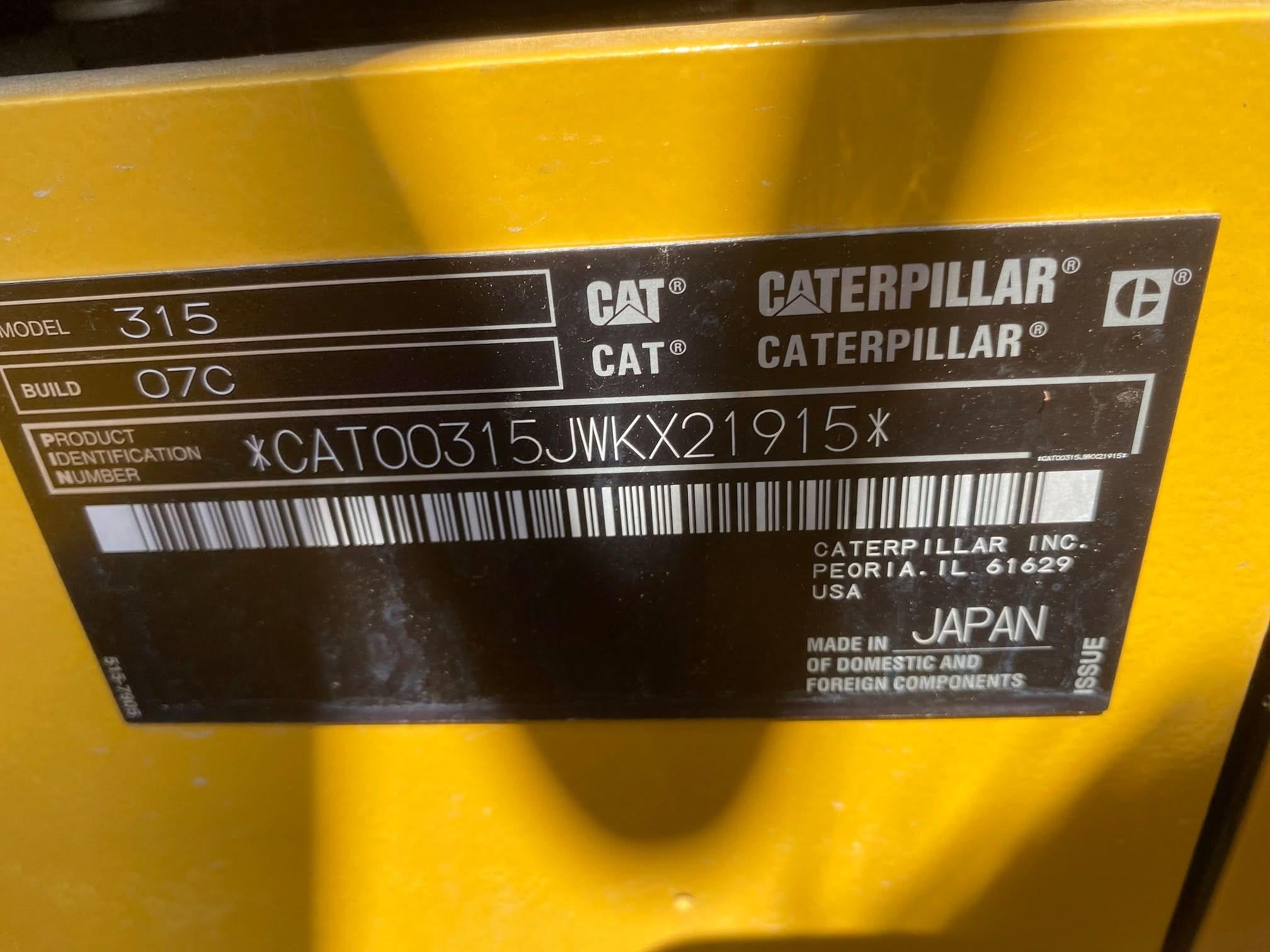 2023 Caterpillar 315 Excavator