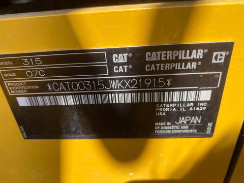 2023 Caterpillar 315 Excavator