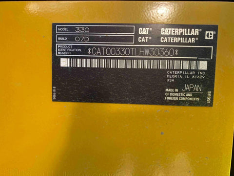 2023 Caterpillar 330 Excavator