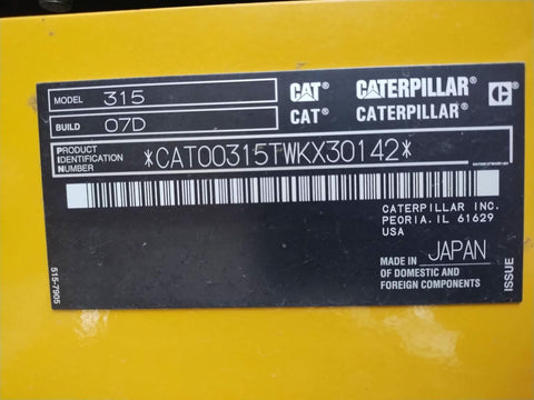 2023 Caterpillar 315 Excavator