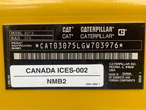2024 Caterpillar 307.5 Excavator